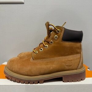 Timberland Premium 6 Inch Waterproof Boots Wheat Nubuck Size 2.5